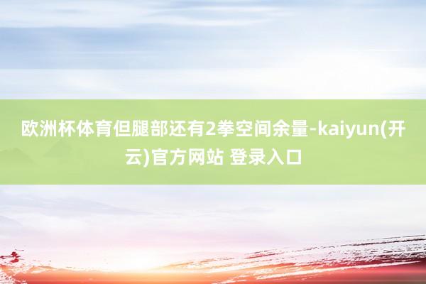 欧洲杯体育但腿部还有2拳空间余量-kaiyun(开云)官方网站 登录入口