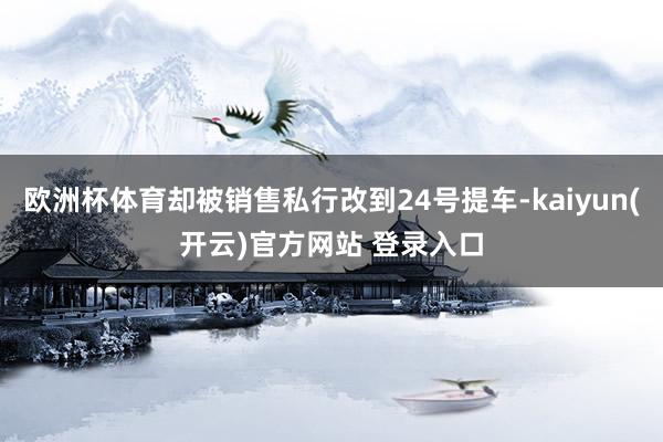 欧洲杯体育却被销售私行改到24号提车-kaiyun(开云)官方网站 登录入口