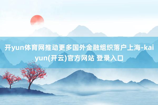 开yun体育网推动更多国外金融组织落户上海-kaiyun(开云)官方网站 登录入口