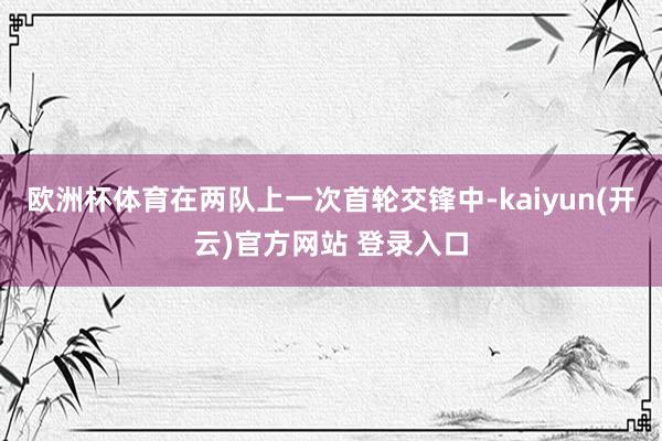 欧洲杯体育在两队上一次首轮交锋中-kaiyun(开云)官方网站 登录入口