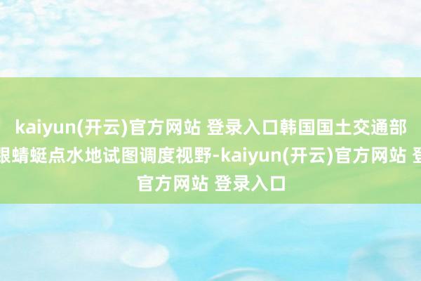 kaiyun(开云)官方网站 登录入口韩国国土交通部如斯跟跟蜻蜓点水地试图调度视野-kaiyun(开云)官方网站 登录入口