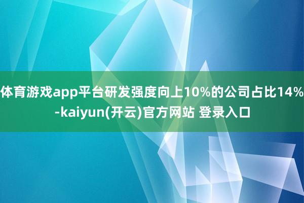 体育游戏app平台研发强度向上10%的公司占比14%-kaiyun(开云)官方网站 登录入口