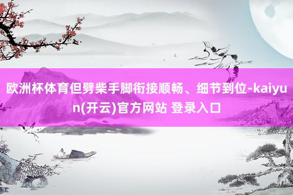 欧洲杯体育但劈柴手脚衔接顺畅、细节到位-kaiyun(开云)官方网站 登录入口