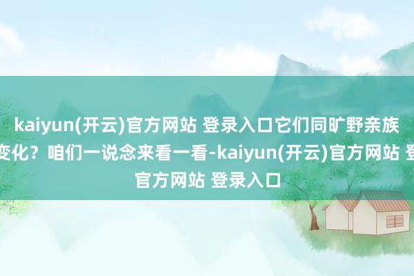 kaiyun(开云)官方网站 登录入口它们同旷野亲族有什么变化？咱们一说念来看一看-kaiyun(开云)官方网站 登录入口