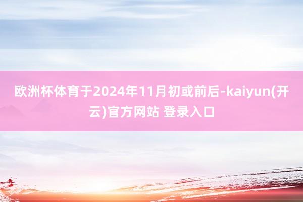 欧洲杯体育于2024年11月初或前后-kaiyun(开云)官方网站 登录入口